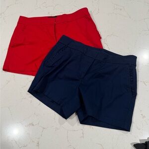 Talbots Red and Blue Women's Shorts size 8